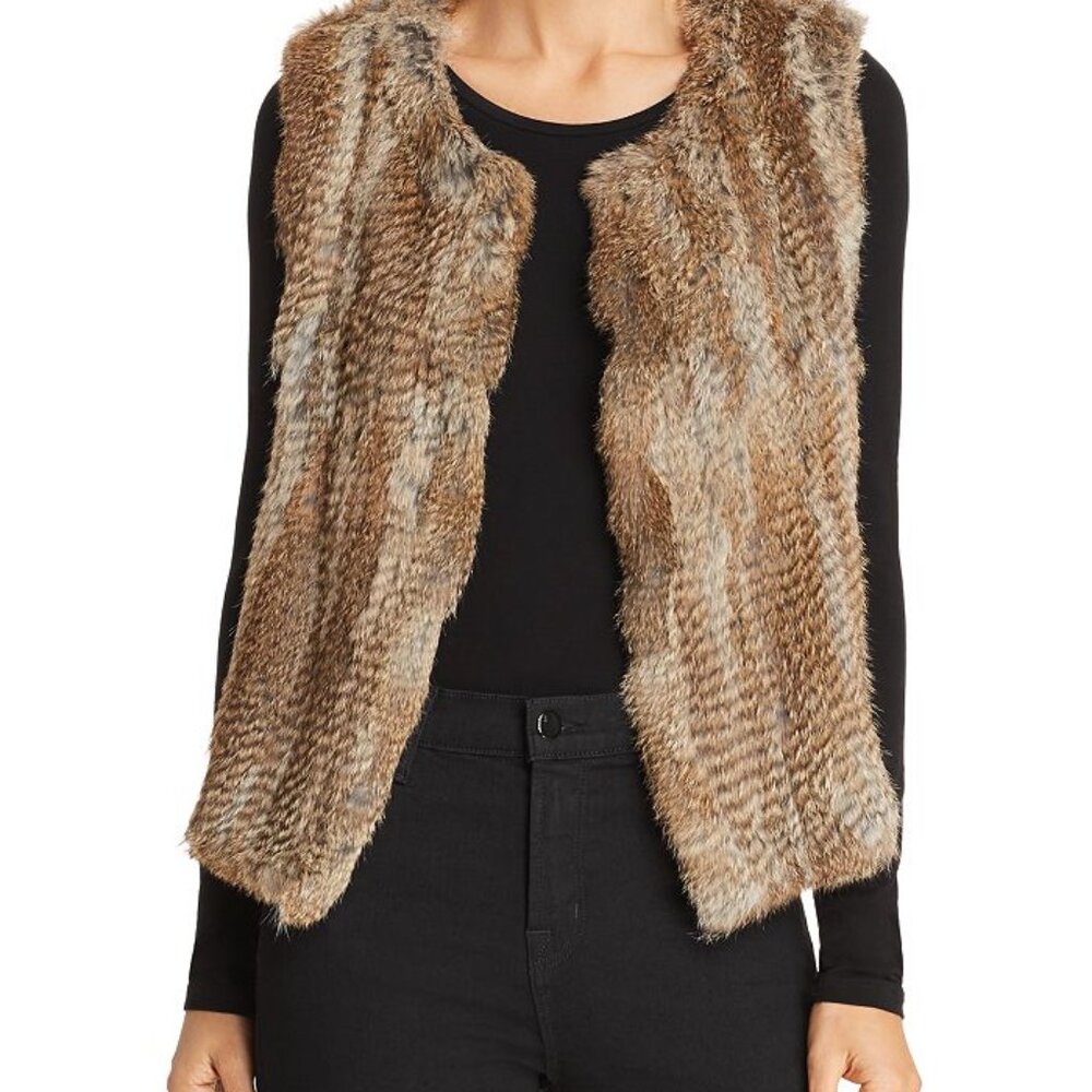 Bloomingdales Classic Rabbit Fur Vest